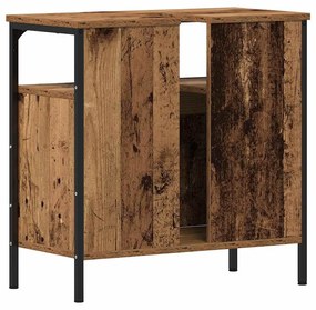 antik fa szerelt fa fürdőszobai mosdószekrény 60 x 30 x 60 cm