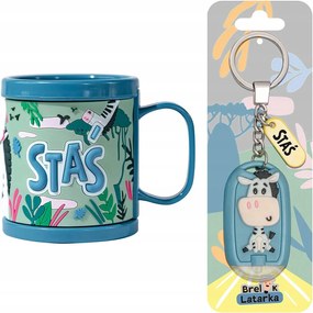 Gyereknapi Ajándék Műanyag Bögre Gyerekeknek Név Staś Kulcstartó 3D