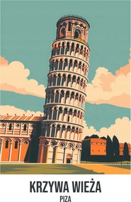 Poszter 60x80cm Görbe torony