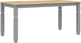 vidaXL Corona szürke tömör fenyőfa ebédlőasztal 160 x 80 x 75 cm