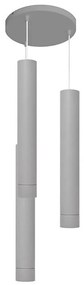 LED Csillár zsinóron TUBA 3xGU10/4,8W/230V szürke