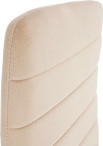 Szék, bézs Dulux Velvet szövet/fekete fém, COLETA NOVA