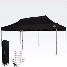 Ollószerkezetes sátor 3x6 m ALU falak nélkül - alumínium váz, vízálló - falak nélkül - Fekete