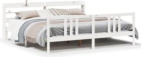 vidaXL fehér ágykeret fejtámlával matrac nélkül 200x200 cm
