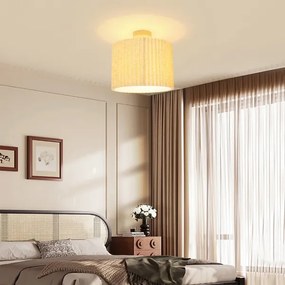 Brilagi - Felületre szerelhető csillár NORDIC WAVE 1xE27/15W/230V, átm. 32 cm, lenvászon/fehér