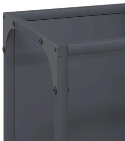 antracitszürke hidegen hengerelt acél tűzifatároló 25x25x60 cm