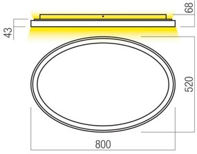 Redo 01-3809 - LED dimmelhető mennyezeti lámpa NOBU LED/80W/230V fehér