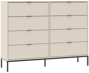 DECO komód bézs színben, 8 fiókkal, 150 cm