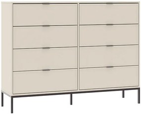 DECO Komód Beige Színben 8 Fiókkal150 cm