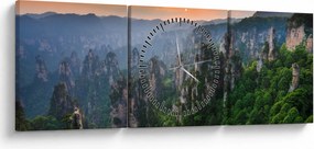 Kép - Zhangjiajie Nemzeti Erdei Park (órával) (90x30 cm)