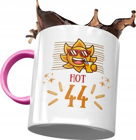 Rózsaszín Bögre Születésnapra 44 44-es 44-es Ajándék Nyomtatott Fotóval