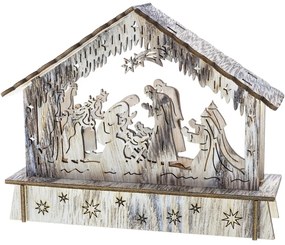 Retlux RXL 336 karácsonyi dekoráció, jászol, 6 LED, meleg fehér