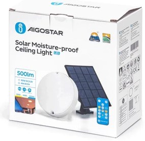 Aigostar - LED Napelemes mennyezeti lámpa LED/3,2V 3000K/4000K/6500K IP65 + távirányító