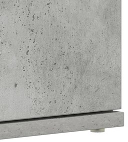 Cipőszekrény Beton Szürke 80x39x180 cm Mérnöki fa