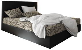 Franciaágy Boxspring 180 cm Lilac (minta + fekete) (matraccal és tárolóhellyel). 1046662