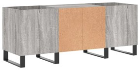 szürke sonoma színű szerelt fa hanglemezszekrény 121x38x48 cm