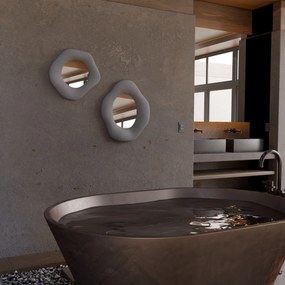 Dekoratív tükör Szett (2 db)Wabi Sabi Lune - Betonszürke