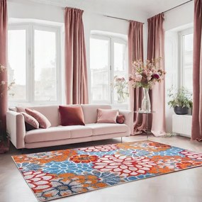Dekorációs szőnyeg színes virágokkal 120x170cm Volga csúszásgátló réteggel