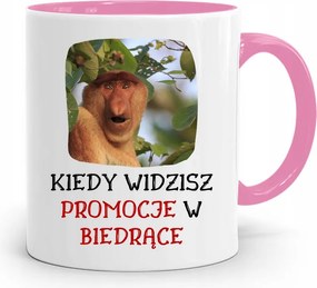 Rózsaszín Bögre Hordozó Janusz Amikor Meglátod Az Akciót fényképes nyomtatással