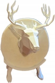 Papírtartó állvány Szarvas Low Poly – Skandináv design Wc dekoráció