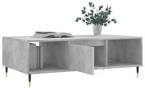 Betonszürke szerelt fa dohányzóasztal 104 x 60 x 35 cm