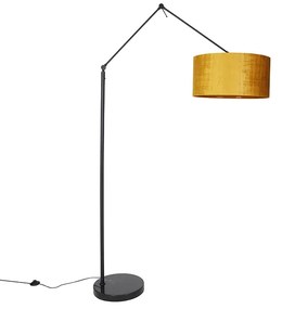 Modern állólámpa fekete aranyszínű árnyékolóval 50 cm - Editor