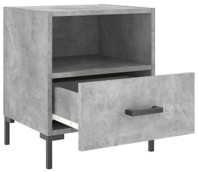 2 db betonszürke szerelt fa éjjeliszekrény 40 x 35 x 47,5 cm