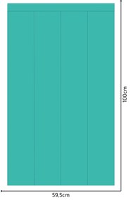 PIPPER. Textil öntapadó tapéta - Egy téglalap - Türkiz színű Méret: 100cm, Szín: Kombináció