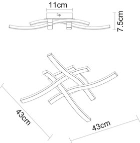 Globo 67171-20 - LED Csillár EVITA 4xLED/5W/230V