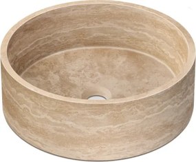 Almeria Classic Travertine kőmosdó_42 cm