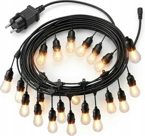 Kerti fényfüzér lánc 20 x Led 20m kerti lámpa 9W Bauerkra