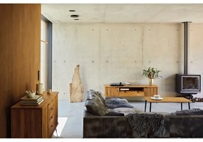 Natúr színű tölgyfa dohányzóasztal 60x110 cm Kula – The Beds