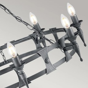 Elstead Lighting SAXON SAX8-BLK-SIL Csillár 8x60W/E14
