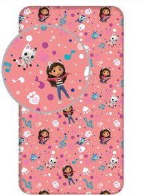 Gabi babaháza Music gumis lepedő 90x200 cm