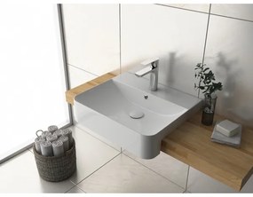 Isvea - Félbeépített mosdó SOTT AQUA 59x49 cm kerámia/fehér