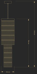Függeszték Arany ELLINI KUTEK ELL-ZW-4-Z-150-V