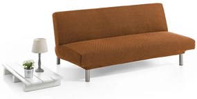 Bi-sztreccs kanapéhuzat, Belmarti, Vienna, click-clack, 2 ülés, jacquard anyag, narancssárga