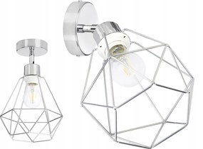 Fali Lámpa mozgás loft vezeték E27 króm