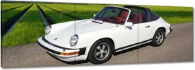 Vászonkép 150x50 Fehér Porsche
