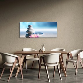 Homok, liliom és spa kövek képe (120x50 cm)