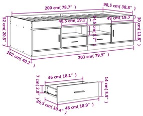 fehér kanapéágy fiókkal matrac nélkül 100x200 cm