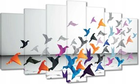 Vászonkép 140x80 Origami Madarak repülés közben