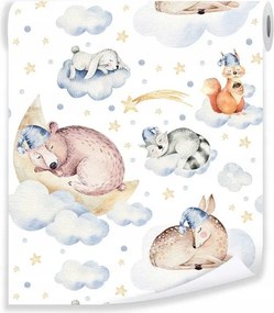 TapĂ©ta A GyerekszobĂĄba Ăllatok FelhĆk Gyerekeknek Flizelin