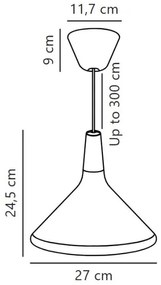 DFTP by Nordlux - Csillár zsinóron NORI 1xE27/40W/230V