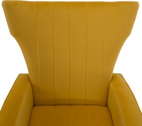 Relaxfotel, sárga Velvet szövet, BARET