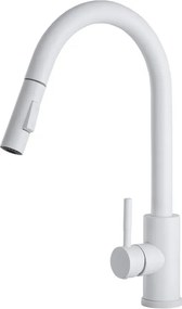 Gamma Taru II. Mosogató Csaptelep - Kihúzható, Zuhanyfejes, Fehér