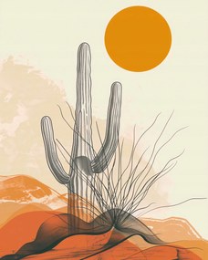 Poszter 40x50cm Sivatagi magány