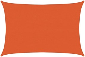 vidaXL narancssárga négyszögletű HDPE napvitorla 160 g/m² 4x5 m