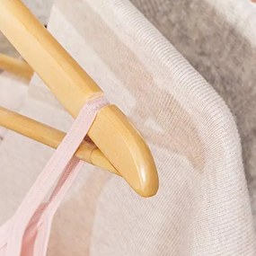 20 db ruhafogas, csúszásmentes, 360 ° -os forgó kampó, fa és rózsaarany