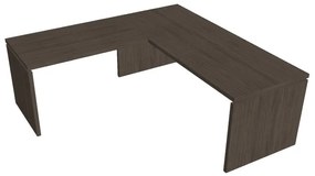 Verno ergonomikus asztal 200 x 200 cm, bal, antracit tölgy